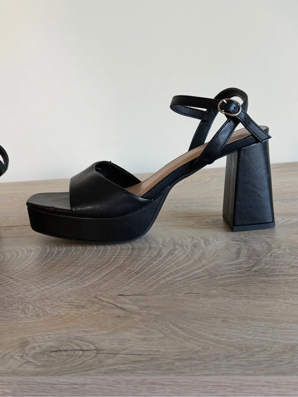 a new day Black Platform Ankle-Strap Sandals